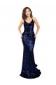 Discount Mermaid V-Neck Low Back Long Formal Sequin Bridesmaid Dress / Prom Dress
