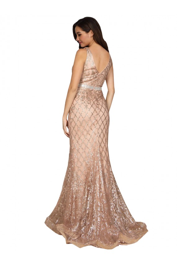 Discount Sleek Long Mermaid Formal Sparkling Sequin Bridesmaid Dress / Prom Dress