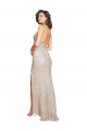 Discount Ruched Back Mermaid Formal Sparkling Sequin Bridesmaid Dress / Prom Dress with Beaded Spaghetti Straps