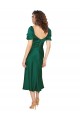Discount Ruched Sleeve Formal Silky Satin Bridesmaid Dress / Prom Dress