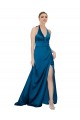 Discount Halter Neck Formal Silky Satin Bridesmaid Dress / Prom Dress