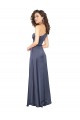 Discount Draped Formal Silky Satin Bridesmaid Dress / Prom Dress with Tied Waist