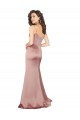 Discount Floor Length Formal Silky Satin Bridesmaid Dress / Prom Dress with Front Skirt Slit