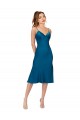 Discount Midi Cocktail Length Silky Satin Bridesmaid Dress / Prom Dress