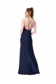 Discount High Neck Satin Bridesmaid Dress / Prom Dress with Strappy Back