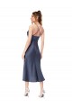 Discount High Low Formal Silky Satin Cowl Neck Cocktail Midi Bridesmaid Dress / Prom Dress
