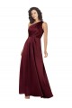 Discount One Shoulder Formal Silky Satin Bridesmaid Dress / Prom Dress with Subtle Pleats