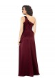 Discount One Shoulder Formal Silky Satin Bridesmaid Dress / Prom Dress with Subtle Pleats