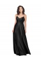 Discount Full Length V-Neckline Formal Silky Satin Bridesmaid Dress / Prom Dress with Full Skirt
