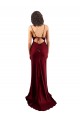 Discount Cowl Neck Long Criss Cross Open Back Formal Silky Satin Bridesmaid Dress / Prom Dress