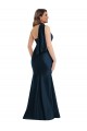 Discount Scarf Neck One Shoulder Formal Silky Satin Mermaid Bridesmaid Dress / Prom Dress with Front Slit