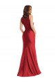 Discount Square Neck Formal Silky Satin Mermaid Bridesmaid Dress / Prom Dress with Side Slit