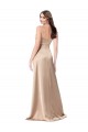 Discount Formal Silky Satin Bridesmaid Dress / Prom Dress with Draped Surplice Bodice