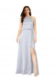 Discount Halter Neck Formal Silky Satin Bridesmaid Dress with Strappy Back