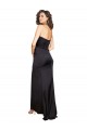 Discount Full Length One Shoulder Ruffled Long Formal Silky Satin Bridesmaid Dress / Prom Dress with High Slit