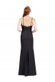 Discount Long Chiffon Bridesmaid Dress / Prom Dress with Lace Bodice and Curved V-Neckline