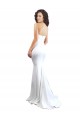 Discount Sweetheart Strapless High Neck Long Formal Crepe Bridesmaid Dress / Prom Dress