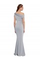 Discount Off the Shoulder Asymmetrical Mermaid Formal Crepe Bridesmaid Dress / Prom Dress