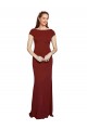 Discount Cap Sleelves Mermaid Formal Crepe Bridesmaid Dress / Prom Dress Keyhole Back