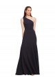 Discount Fit and Flare Formal Crepe Bridesmaid Dress / Prom Dress with One Shoulder