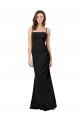 Discount Fit and Flare Slim Formal Crepe Bridesmaid Dress / Prom Dress with Cutout Back