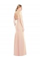 Discount V-Spaghetti Strap Open Back Bateau Neck Trumpet Bridesmaid Dress / Prom Dress