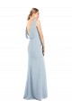 Discount Draped Backless Crepe Bridesmaid Dress / Prom Dress with Pockets