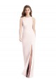 Discount Diamond Cutout Back Trumpet Bridesmaid Dress / Prom Dress with Front Slit