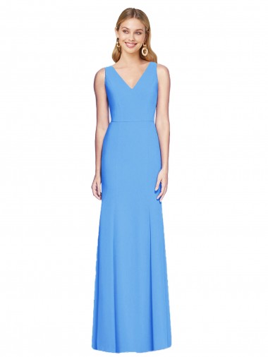 Discount Flattering Trumpet Long Sleeveless Bridesmaid Dress / Prom Dress with Open Back