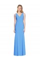 Discount Flattering Trumpet Long Sleeveless Bridesmaid Dress / Prom Dress with Open Back