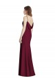 Discount Open Cowl Back Bateau Neck Trumpet Bridesmaid Dress