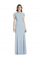 Discount Bateau Neck Cap Sleeves Open Back Trumpet Bridesmaid Dress / Prom Dress