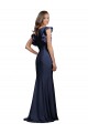 Discount Sleeveless Crepe Bridesmaid Dress / Prom Dress with Cascading Ruffle and Keyhole Back