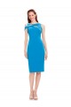 Discount Sleeveless Formal Crepe Cocktail Dress / Homecoming Dress with Keyhole Off The Shoulder Detailing