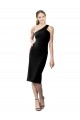 Discount One Shoulder Short Formal Crepe Cocktail Length Bridesmaid Dress / Prom Homecoming Dress