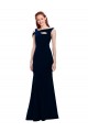 Discount Sleeveless Formal Crepe Mermaid Bridesmaid Dress / Prom Dress with Side Slit