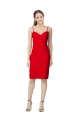 Discount Sleeveless Sheath Sweetheart Neckline Formal Crepe Bridesmaid Dress / Prom Homecoming Dress
