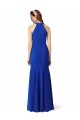 Discount Halter V-Neck Long A-Line Formal Crepe Bridesmaid Dress / Prom Dress