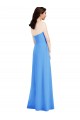 Discount Strapless Pleated Skirt Crepe Bridesmaid Dress / Prom Dress with Pockets