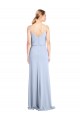 Discount Feminine Cowl Neck Slim Floor Length Stretch Formal Crepe Bridesmaid Dress / Prom Dress