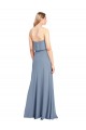 Discount High Neck Sheath Sleeveless Stretch Formal Crepe Bridesmaid Dress / Prom Dress