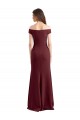 Discount Off the Shoulder Fit and Flare Stretch Crepe Bridesmaid Dress / Prom Dress