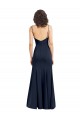 Discount Fit and Flare Scoop Neck Long Sleeveless Stretch Formal Crepe Bridesmaid Dress / Prom Dress