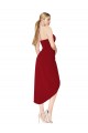 Discount Cocktail Length Sweetheart Mermaid Wrap Formal Crepe Bridesmaid Dress / Prom Dress