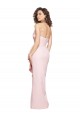 Discount Strapless Long Full Length Ruffles Low Back Formal Crepe Bridesmaid Dress / Prom Dress