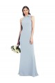 Discount Halter Bow Neck Open Back Soft Full Length Trumpet Bridesmaid Dress / Prom Dress