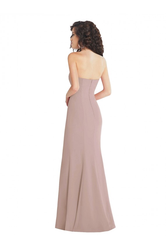 Discount Strapless Princess Line Formal Crepe Mermaid Bridesmaid Dress / Prom Dress