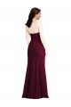 Discount Strapless Crepe Maxi Bridesmaid Dress / Prom Dress with Front Slit