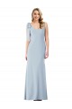 Discount V-Back Bow Shoulder Trumpet Bridesmaid Dress / Prom Dress