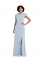 Discount Cap Sleeve Cutout Tie Back Trumpet Bridesmaid Dress
